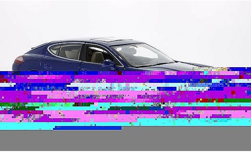 Porsche Panamera Turbo 1/18 Maisto blau modellautos