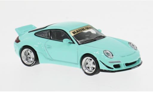 Porsche 997 RWB 1/64 Pop Race t&uuml;rkis 1:64 modellautos