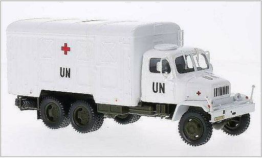 Praga V3S Kasten 1/43 Abrex UN skrinovy vuz (Container Truck) weiss modellautos