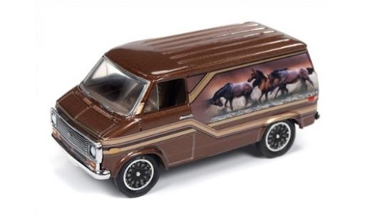 Modellautos Chevrolet Van 1/64 Racing Champions mettalic braun/Dekor 1975 Chevrolet Van 1/64 Racing Champions mettalic braun/Dekor 1975 modellautos