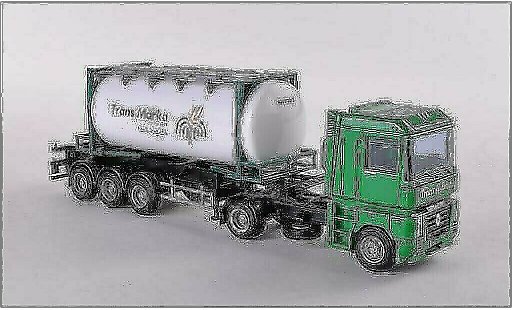 Renault Magnum Base 1/87 AWM Swapbody-SZ Trans Marka modellautos