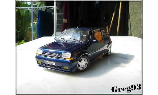 Renault 5 Phase 2 1/18 Norev GT Turbo blau lagon 2 modellautos