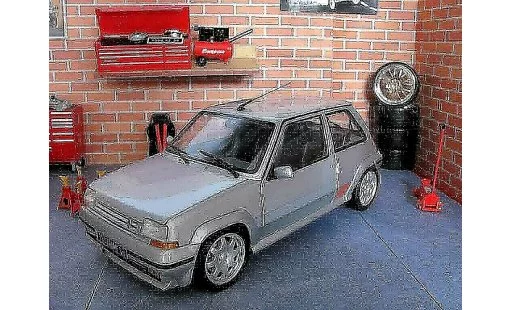 Renault 5 Phase 2 1/18 Norev GT Turbo 2 grau jantes speedline modellautos
