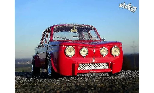 Renault 8 Gordini 1/18 Solido rot ailes larges modellautos