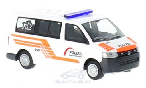 Modellautos Volkswagen T5 1/87 Rietze Polizei Baselland (CH) ohne Vitrine Volkswagen T5 1/87 Rietze Polizei Baselland (CH) ohne Vitrine modellautos