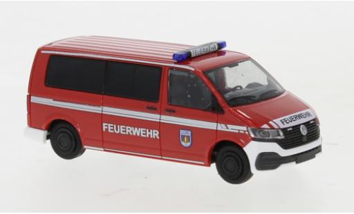 Modellautos Volkswagen T6 1/87 Rietze .1 Feuerwehr Genthin plus long empattement Volkswagen T6 1/87 Rietze .1 Feuerwehr Genthin plus long empattement modellautos