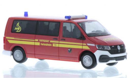 Modellautos Volkswagen T6 1/87 Rietze .1 Feuerwehr Herbolzheim plus long empattement Volkswagen T6 1/87 Rietze .1 Feuerwehr Herbolzheim plus long empattement modellautos