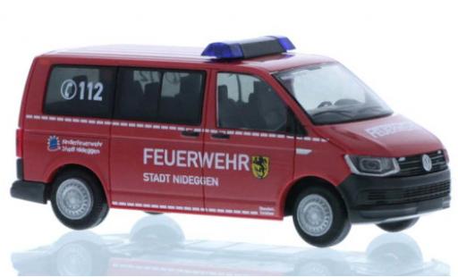 Volkswagen T6 1/87 Rietze Feuerwehr Nideggen court- empattement modellautos