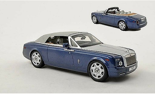 Rolls Royce Phantom Drophead Coupe 1/43 Kyosho blau/grau LHD modellautos