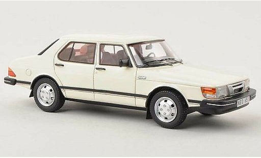 Saab 900 GLi 1/43 Neo weiss 4-Turer 1981 modellautos