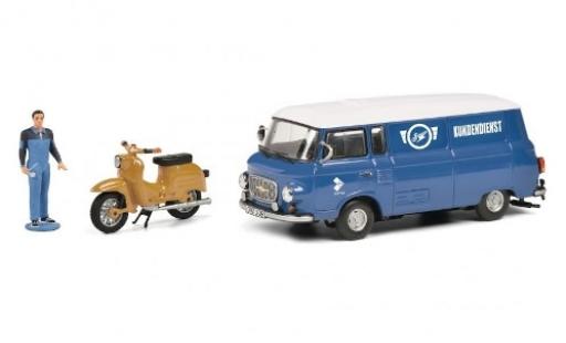 Modellautos Barkas B 1000 1/43 Schuco Simson Kundendienst avec figurine et Simson Schwalbe KR51 Barkas B 1000 1/43 Schuco Simson Kundendienst avec figurine et Simson Schwalbe KR51 modellautos