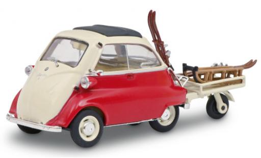 Modellautos Bmw Isetta 1/43 Schuco rot/beige Wintersport 1955 mit Autoporter Anhänger Bmw Isetta 1/43 Schuco rot/beige Wintersport 1955 mit Autoporter Anhänger modellautos
