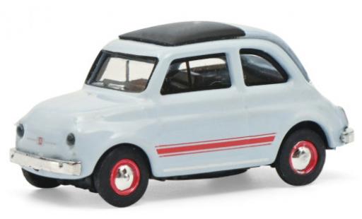 Fiat 500 1/87 Schuco blau/rot modellautos