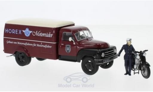 Modellautos Hanomag L28 1/43 Schuco rot/beige Horex mit Horex Regina und Fahrerfigur Hanomag L28 1/43 Schuco rot/beige Horex mit Horex Regina und Fahrerfigur modellautos