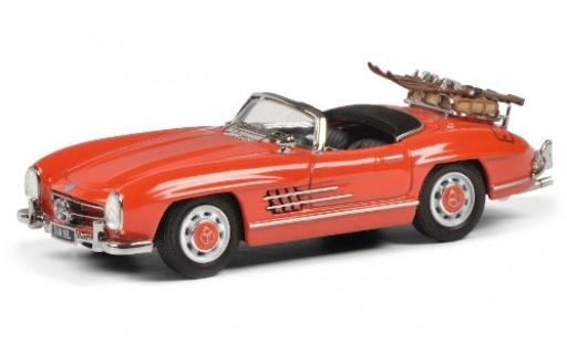 Modellautos Mercedes 300 1/43 Schuco SL Roadster (W198 II) rot mit Skiträger und Ladegut Mercedes 300 1/43 Schuco SL Roadster (W198 II) rot mit Skiträger und Ladegut modellautos