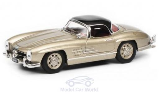 Modellautos Mercedes 300 1/43 Schuco SL Roadster (W198) mettalic beige/schwarz Mercedes 300 1/43 Schuco SL Roadster (W198) mettalic beige/schwarz modellautos