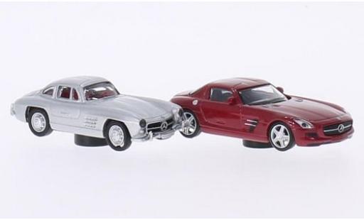 Modellautos Mercedes 300 1/87 Schuco SL silber + SLS AMG met.-rot 2er-Set Magnetautos Mercedes 300 1/87 Schuco SL silber + SLS AMG met.-rot 2er-Set Magnetautos modellautos