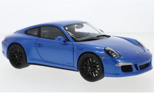Porsche 991 GTS 1/18 Schuco 911 (.1) metallise bleu modellautos