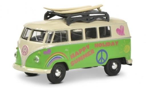 Modellautos Volkswagen T1 1/64 Schuco Bus grün/beige Surfer avec Rack de toit et charge Volkswagen T1 1/64 Schuco Bus grün/beige Surfer avec Rack de toit et charge modellautos