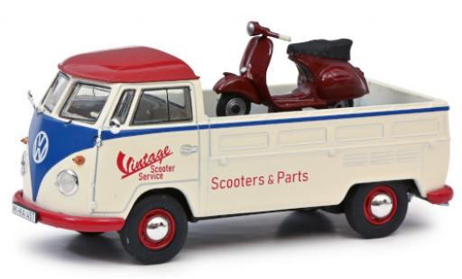 Modellautos Volkswagen T1 1/43 Schuco b Pritsche Scooters & Parts avec scooter GS Volkswagen T1 1/43 Schuco b Pritsche Scooters & Parts avec scooter GS modellautos