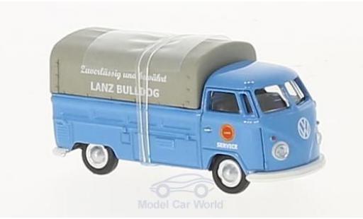 Modellautos Volkswagen T1 B 1/87 Schuco c blau Lanz Bulldog Pritsche mit Plane Volkswagen T1 B 1/87 Schuco c blau Lanz Bulldog Pritsche mit Plane modellautos