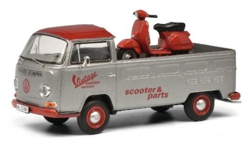 Modellautos Volkswagen T2 1/43 Schuco a Pritsche Vintage Scooter Service avec charge Vespa PX Volkswagen T2 1/43 Schuco a Pritsche Vintage Scooter Service avec charge Vespa PX modellautos