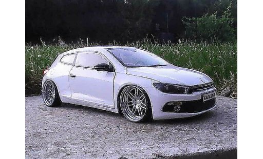 Volkswagen Scirocco R 1/18 Norev 3 weiss jantes 19 pouces modellautos