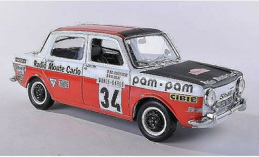 Simca 1000 Rallye 2 1/18 Norev 2 No.34 Radio Monte Carlo Rally Monte Carlo 1973 /Gelin modellautos