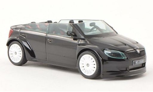 Skoda Fabia Concept Car 1/43 Abrex 2000 schwarz mit weissen Felgen modellautos