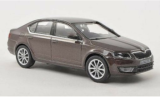 Skoda Octavia Base 1/43 Abrex III braun 2013 modellautos
