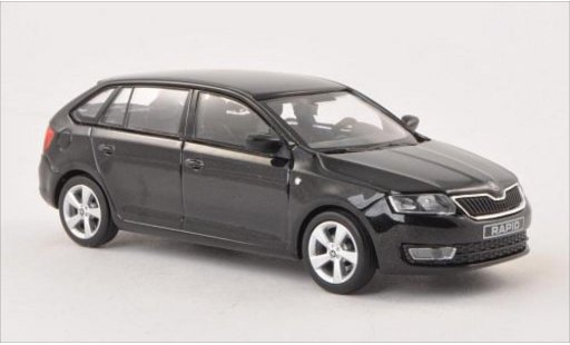 Skoda Rapid Spaceback ACE 1/43 Abrex Spaceback mettalic schwarz 2013 modellautos