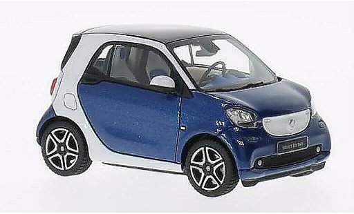 Smart ForTwo Coupe 1/43 Norev weiss/blau 2014 modellautos