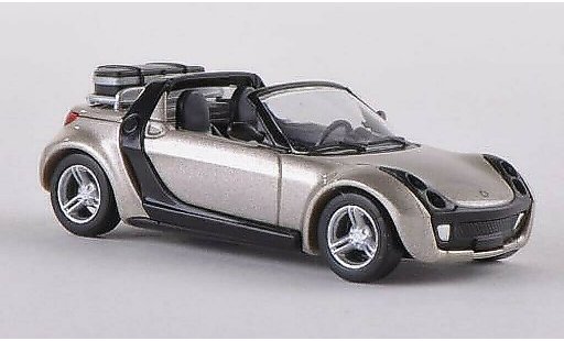Smart Roadster Traveller 1/87 Busch mit Koffer beige modellautos