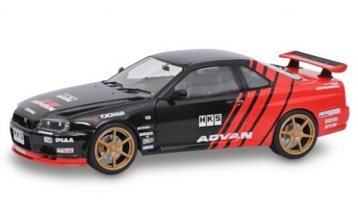 Modellautos Nissan Skyline 1/18 Solido GT-R (R34) schwarz/rot RHD Advan 1999 Nissan Skyline 1/18 Solido GT-R (R34) schwarz/rot RHD Advan 1999 modellautos