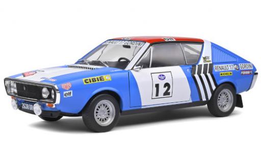 Renault 17 1/18 Solido Gordini No.12 Rallye WM Rallye Press on Regardless 1974 J-L.Therier/C.Delferier modellautos