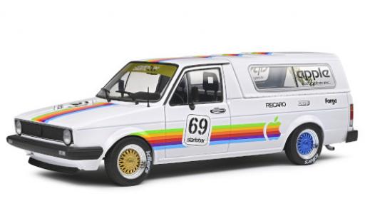 Volkswagen Caddy 1/18 Solido MkI Custom weiss/Dekor Apple Computer 1982 No.69 935 K3 Tribute modellautos