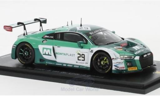 Audi R8 1/43 Spark LMS No.29 Montaplast by Land-Motorsport 24h Spa 2018 K.van der Linde/S.van der Linde/J.Schmidt modellautos