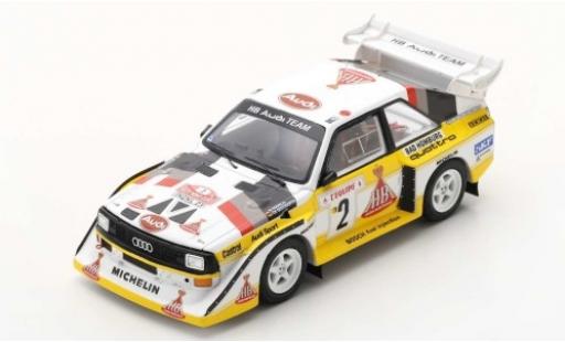 Modellautos Audi Sport Quattro 1/43 Spark Sport quattro S1 E2 No.2 HB Team HB Rally Monte Carlo 1986 W.Röhrl/C.Geistdörfer Audi Sport Quattro 1/43 Spark Sport quattro S1 E2 No.2 HB Team HB Rally Monte Carlo 1986 W.Röhrl/C.Geistdörfer modellautos