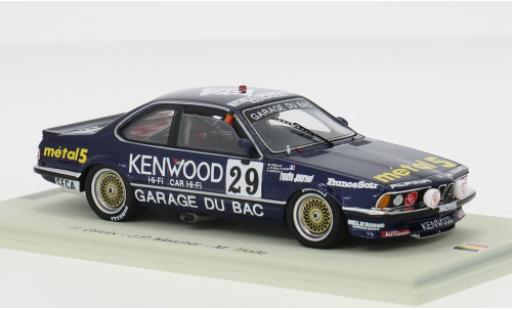 Bmw 635 1/43 Spark CSi 24h Spa 1986 #29 1:43 modellautos