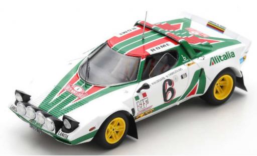 Modellautos Lancia Stratos 1/43 Spark HF No.6 Alitalia Rallye WM Rallye Monte Carlo 1976 B.Waldegard/H.Thorszelius Lancia Stratos 1/43 Spark HF No.6 Alitalia Rallye WM Rallye Monte Carlo 1976 B.Waldegard/H.Thorszelius modellautos