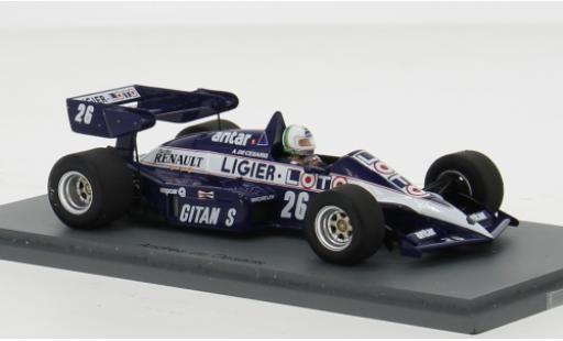 Modellautos Ligier JS2 1/43 Spark 3 No.26 Formel 1 GP Südafrika 1984 1:43 Ligier JS2 1/43 Spark 3 No.26 Formel 1 GP Südafrika 1984 1:43 modellautos