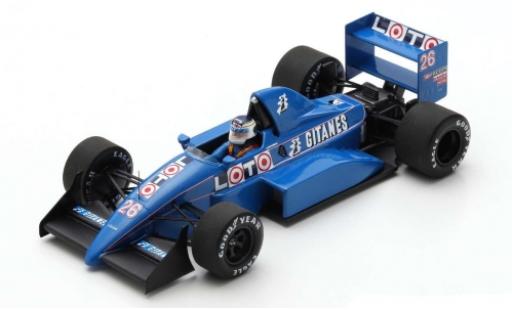 Modellautos Ligier JS3 1/43 Spark 1 No.26 Gitanes Formel 1 GP Italien 1988 v�hicule de test S.Johansson Ligier JS3 1/43 Spark 1 No.26 Gitanes Formel 1 GP Italien 1988 v�hicule de test S.Johansson modellautos