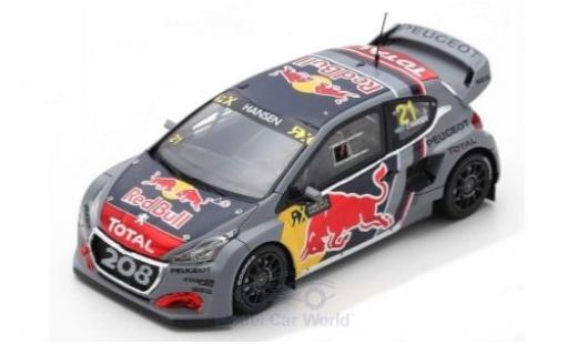 Modellautos Peugeot 208 1/43 Spark WRX No.21 Team Total Red Bull World RX Belgien 2018 T.Hansen Peugeot 208 1/43 Spark WRX No.21 Team Total Red Bull World RX Belgien 2018 T.Hansen modellautos