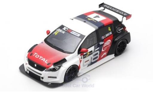 Peugeot 308 1/43 Spark TCR No.4 TCR Europe Spa-Francorchamps 2018 J.Briche modellautos