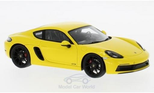 Modellautos Porsche Cayman 1/43 Spark 718 GTS gelb 2018 Porsche Cayman 1/43 Spark 718 GTS gelb 2018 modellautos