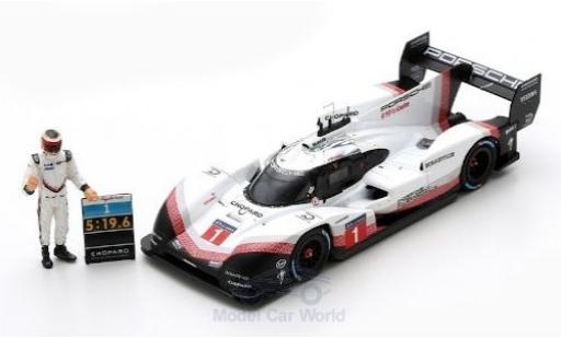 Porsche 919 1/43 Spark Hybrid EVO Tribute No.1 2018 inklusive Figur T.Bernhard modellautos