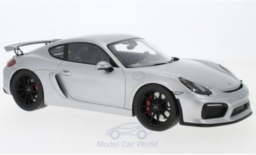Modellautos Porsche Cayman GT4 1/18 Spark (981) GT4 silber 2016 Porsche Cayman GT4 1/18 Spark (981) GT4 silber 2016 modellautos