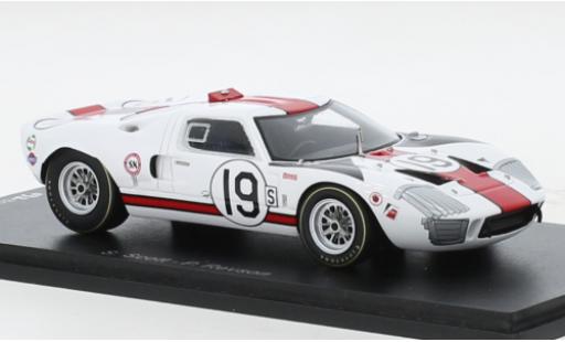 Ford GT40 1/43 Spark RHD No.19 12h Sebring 1966 modellautos