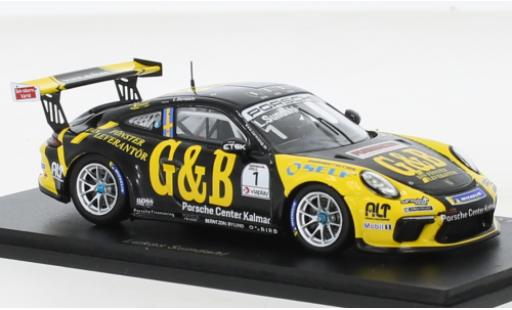 Modellautos Porsche 991 GT3 Cup 1/43 Spark 911  No.1 Carrera Cup Scandinavia 2021 Porsche 991 GT3 Cup 1/43 Spark 911  No.1 Carrera Cup Scandinavia 2021 modellautos