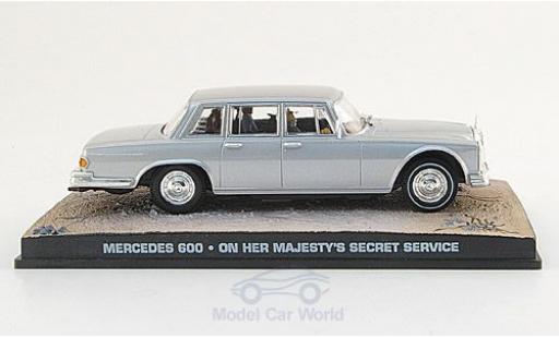 Mercedes 600 1/43 SpecialC silber James Bond 007 1969 Im Geheimdienst Ihrer Majestät ohne Vitrine modellautos